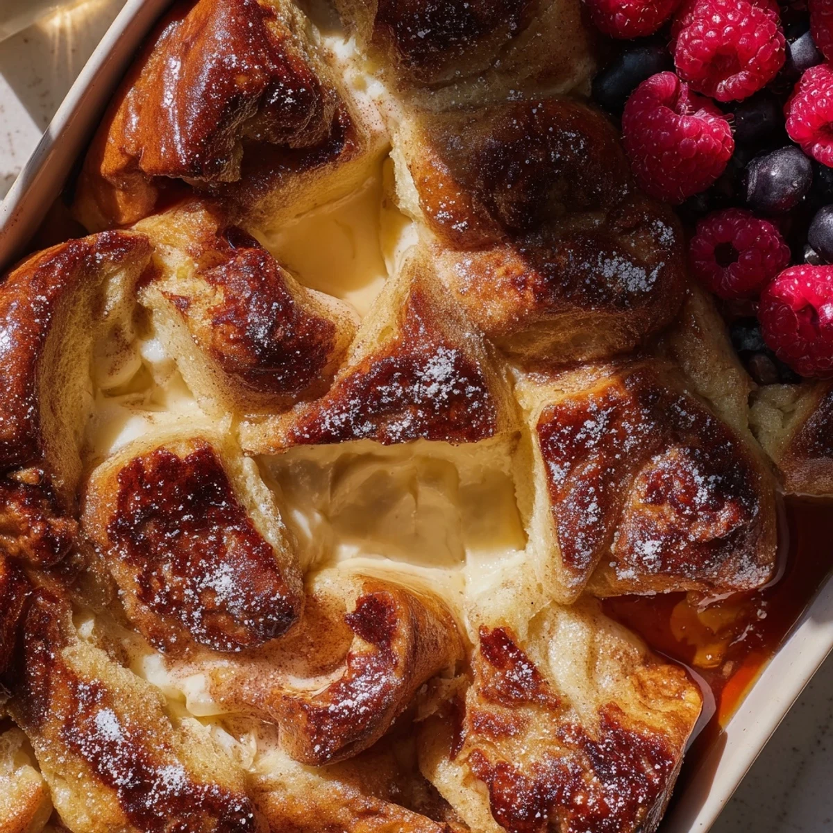 A generous slice of Soft Spice Baked French Toast Casserole, a comforting breakfast treat, ready to eat.