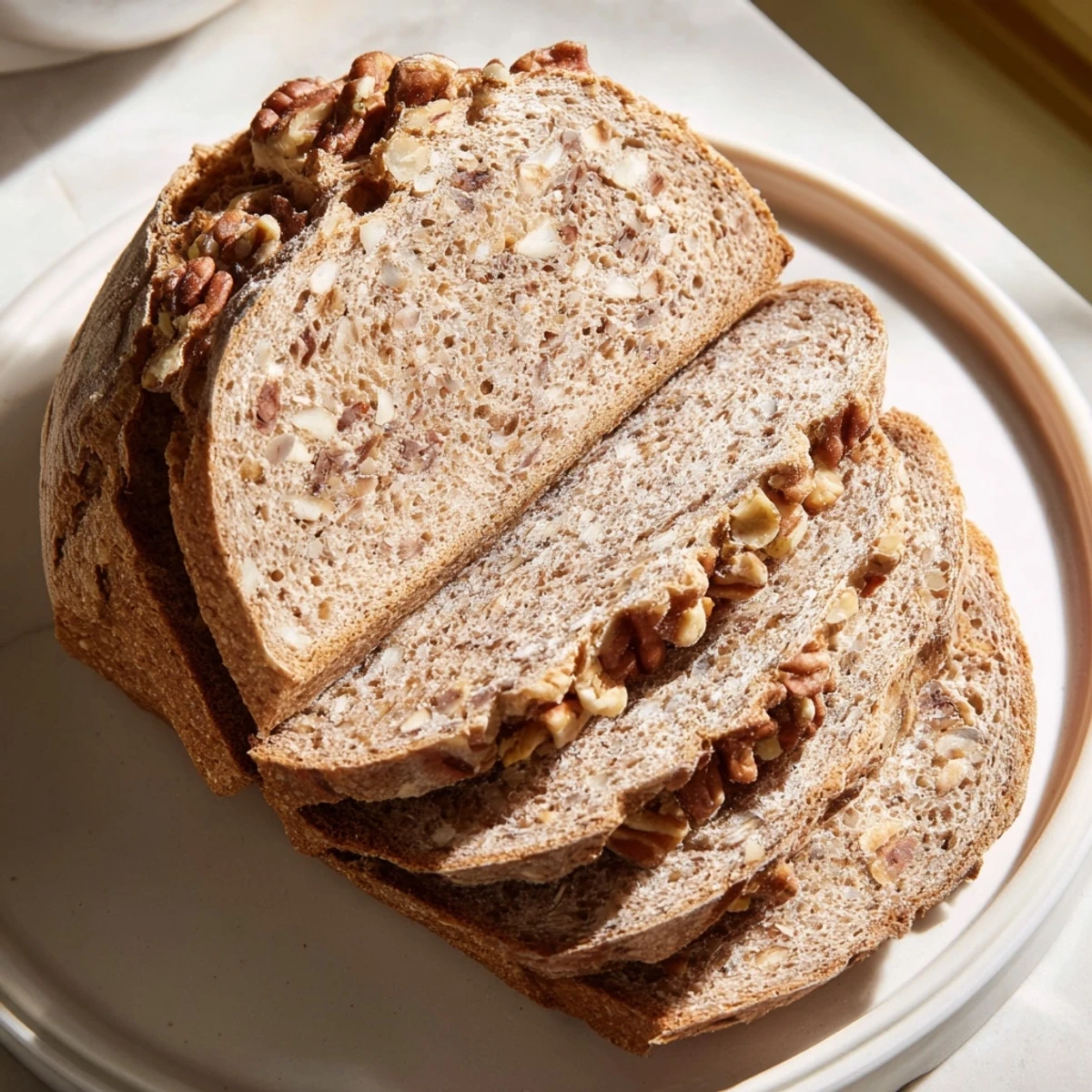 Freshly baked Nutty Whole Wheat Loaf Bread with a satisfying, nutty aroma and perfect crust.
