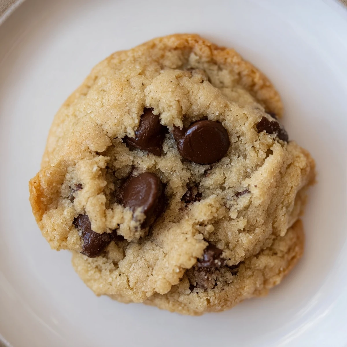 Air-Fryer Chocolate Chip Cookies, warm and melty, fresh from the air fryer, a perfect treat.