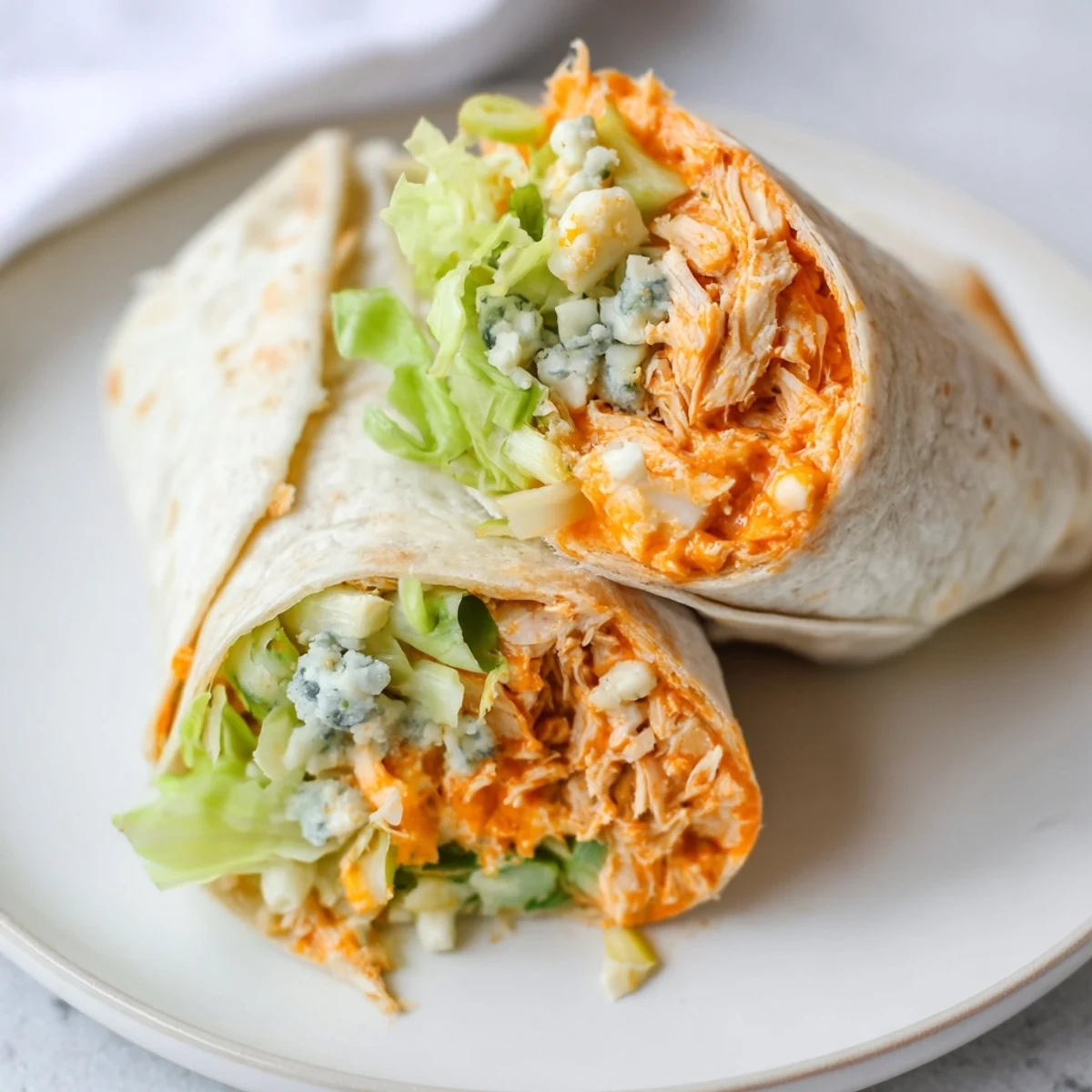 Savory buffalo chicken dip wrap, with tender chicken and melted cheese, perfect for lunch.
