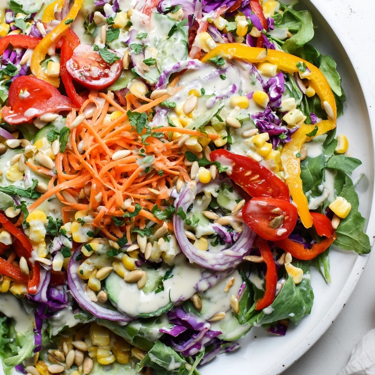 Rainbow Salad with Tahini