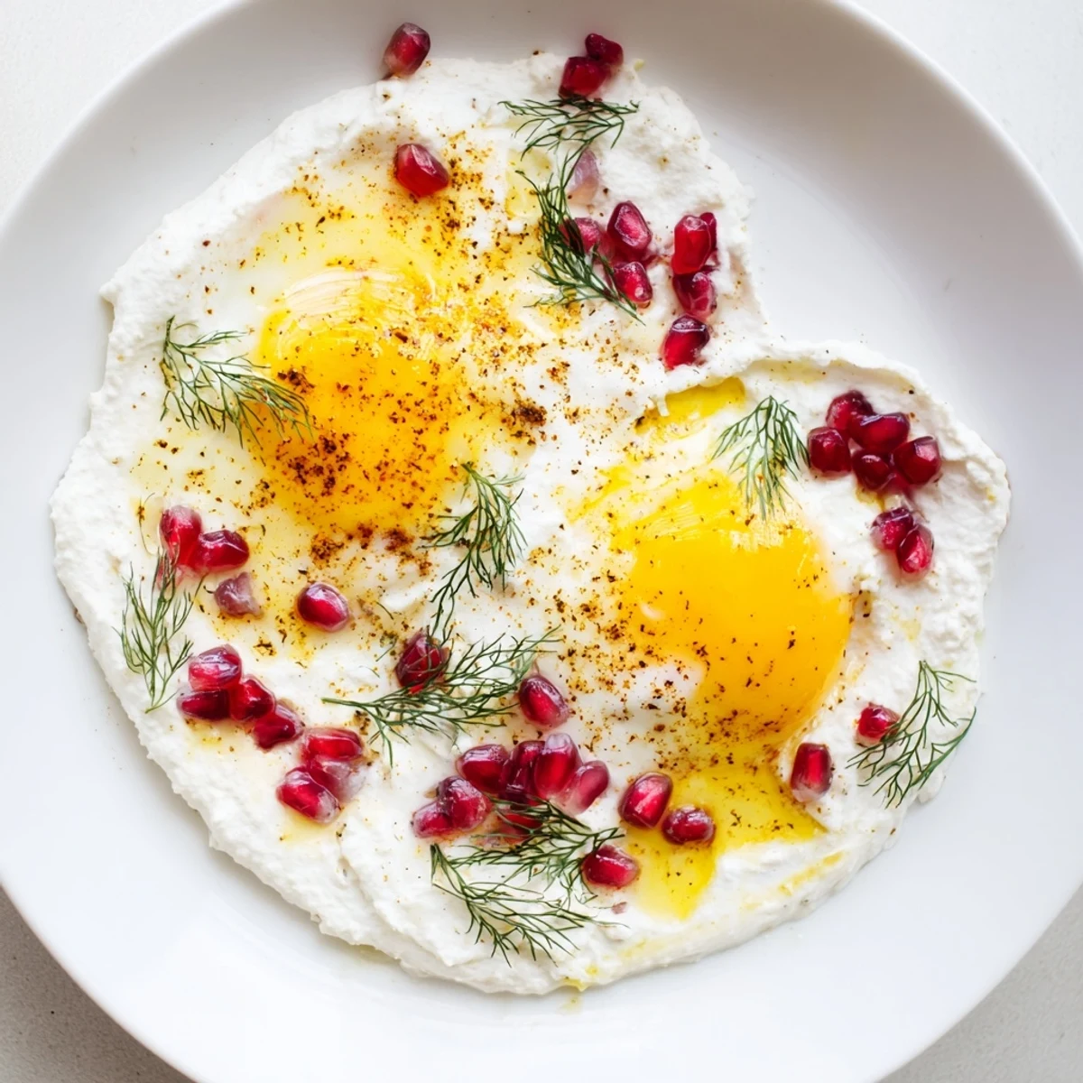 This Turkish Çılbır recipe features creamy yogurt, perfectly poached eggs, and a zesty sumac spice topping.
