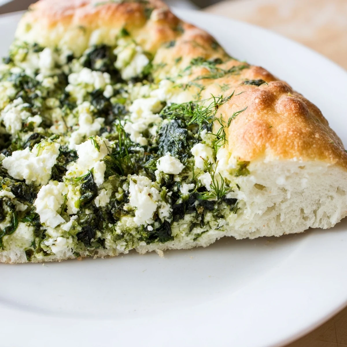 Turkish Spinach Feta Flatbread