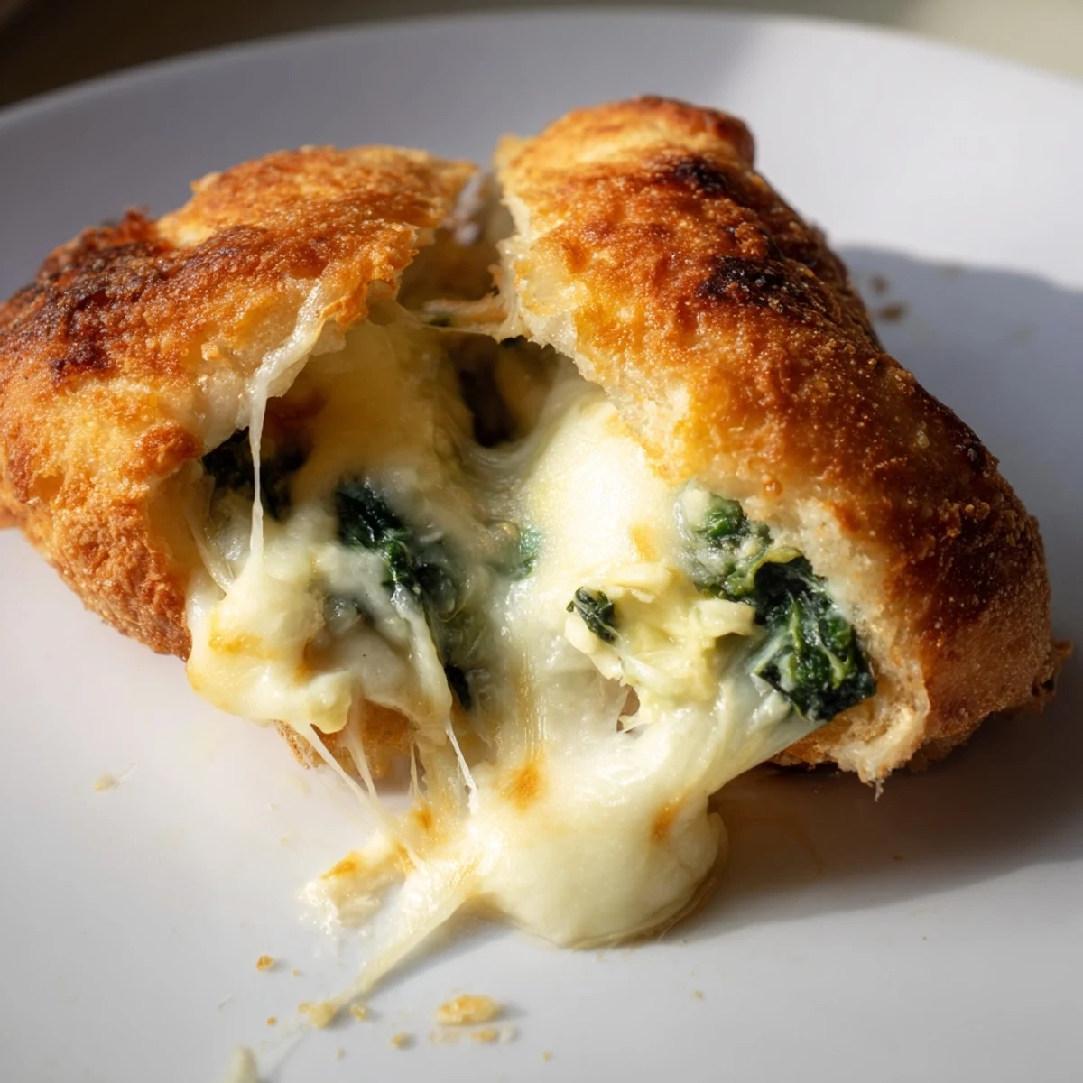 A gourmet Spinach Artichoke Grilled Cheese, paired with steaming tomato soup for cozy lunch.