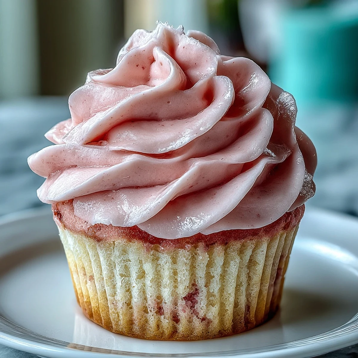 Moist Pink Velvet Cupcakes with creamy vanilla buttercream, garnished with edible pearls and fresh berries for a party.