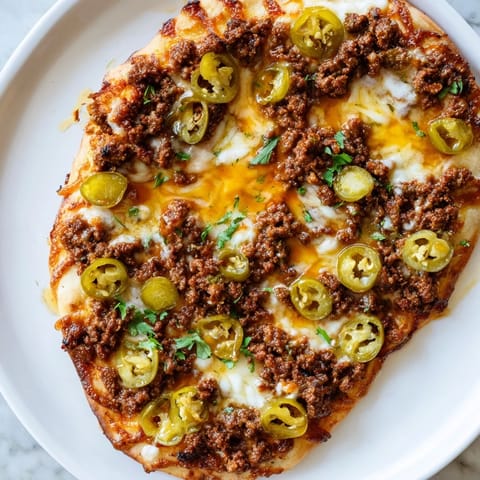 Spicy Ground Beef Pizza