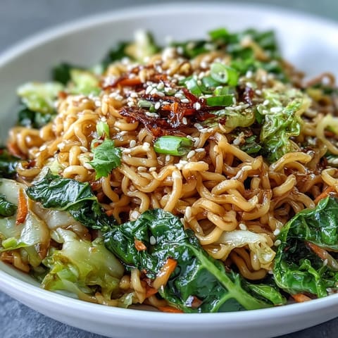 Fried Cabbage Ramen stir-fry with julienned carrots and scallions in a wok. This quick vegetarian weeknight dinner recipe features saucy noodles.