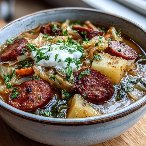Sausage, Potato and Cabbage Soup