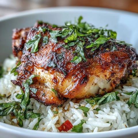 Aromatic Nandos-style Portuguese chicken and rice in a vibrant one-pot meal, with tender chicken thighs, spiced rice, and colorful vegetables.