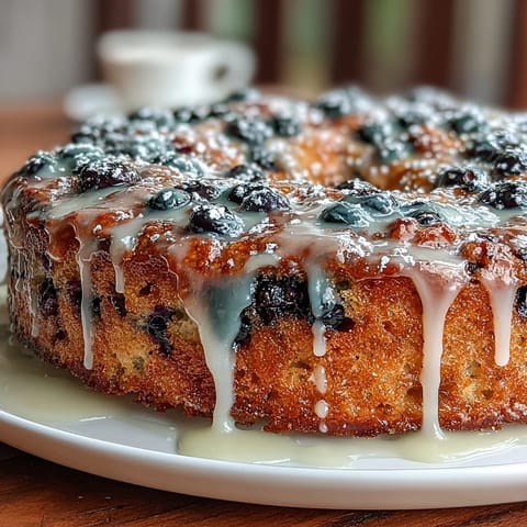 Blueberry Lemon Sourdough Cake