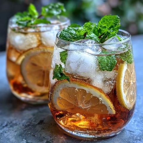 A vibrant Limoncello Spritz Mocktail with fresh lemon slices and mint, sparkling and refreshing in a wine glass over ice.