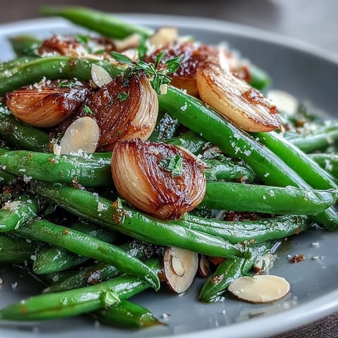 Roasted Garlic Green Beans