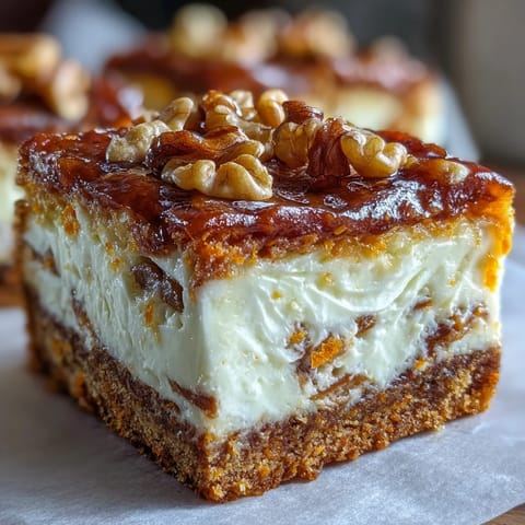 Carrot Cake Cheesecake Bars