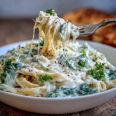 Creamy Cabbage Alfredo pasta with tender fettuccine and sautéed cabbage in rich Parmesan cream sauce.