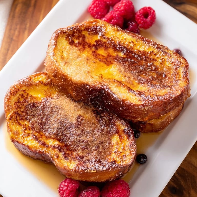 Rustic close-up of fragrant Soft Spice Baked French Toast Casserole, topped with a cinnamon-sugar crust.