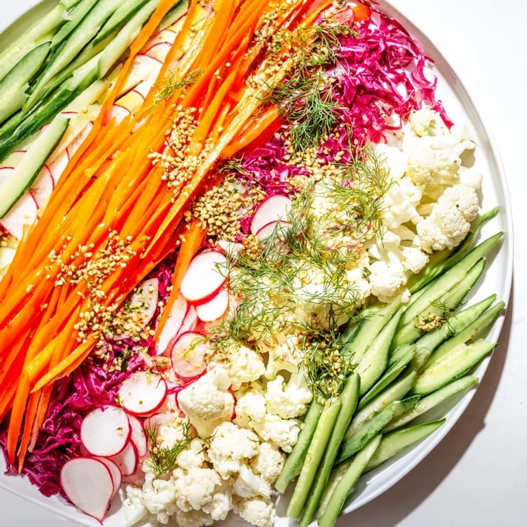 Artfully arranged, this dazzling Pickled & Fermented Feast showcases tangy pickles and healthy fermented options.