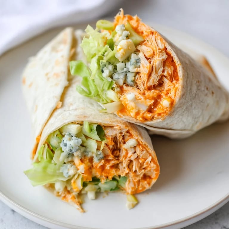 Savory buffalo chicken dip wrap, with tender chicken and melted cheese, perfect for lunch.