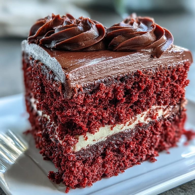 On a white plate, the Red Betty Boop Heart Cake offers a sweet-tangy flavor contrast, perfect for dessert.