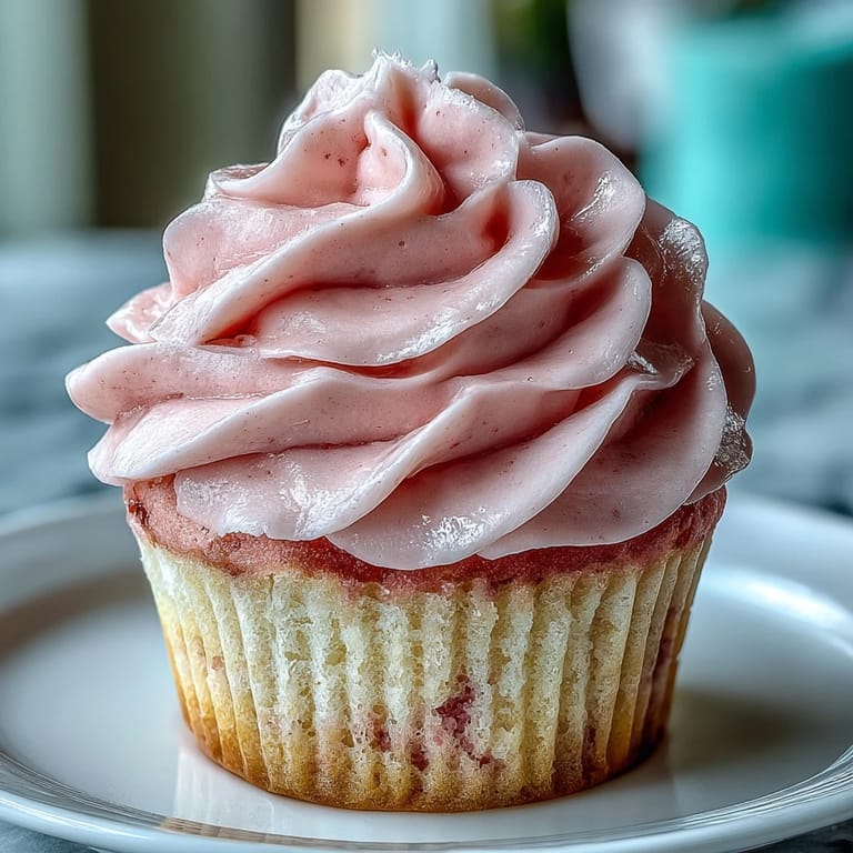 Moist Pink Velvet Cupcakes with creamy vanilla buttercream, garnished with edible pearls and fresh berries for a party.