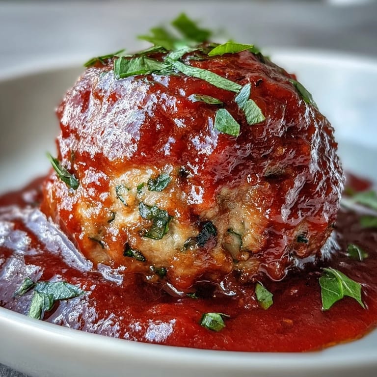 Protein-rich turkey meatballs mixed with fresh vegetables, baked until golden, and coated in a savory, slow-simmered marinara.