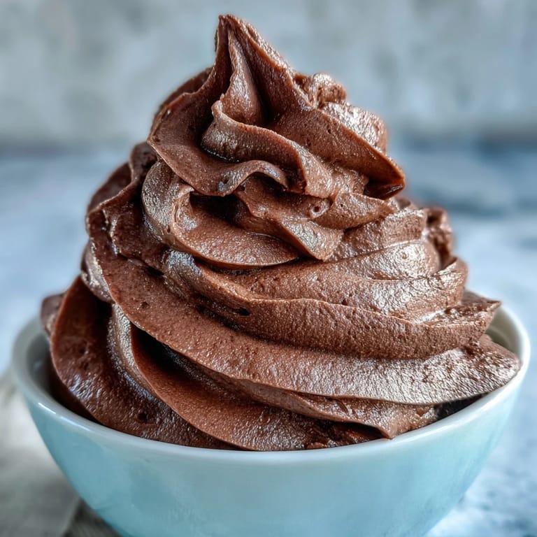 Luxurious homemade chocolate mousse, whipped to fluffy perfection and ready to fill cupcakes or spoon into elegant dessert cups.  