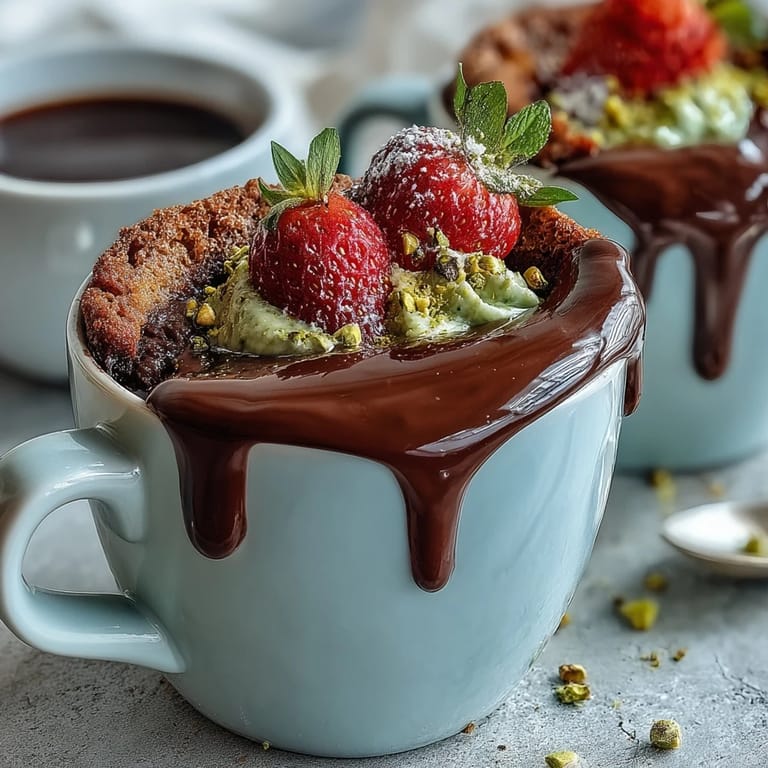 Luxurious Dubai Chocolate Strawberry Cups with Kataifi and Pistachio Cream, where rich dark chocolate meets sweet strawberries in a delicate, golden kataifi pastry cup.