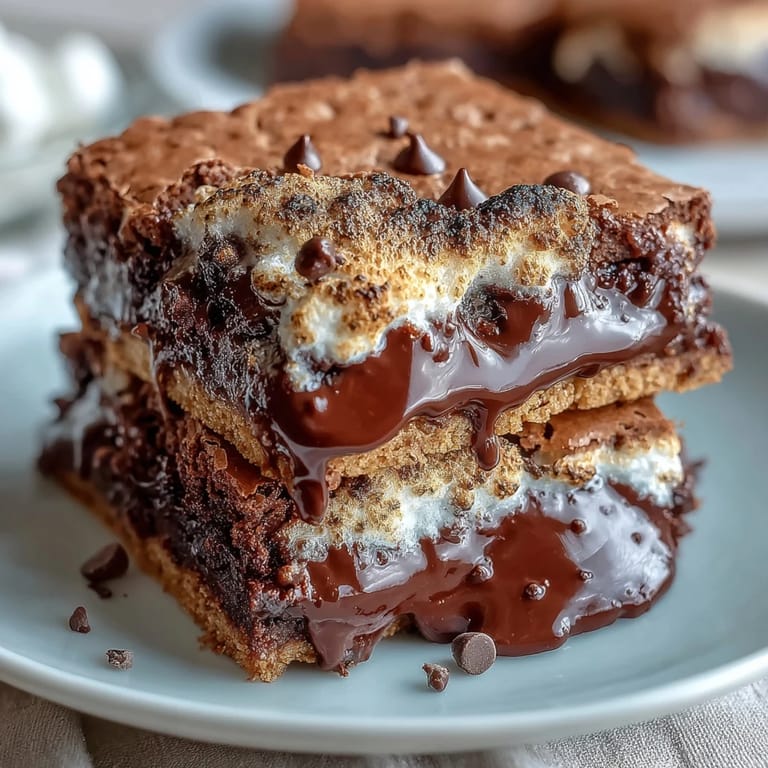 Chewy brownie cookies inspired by classic smores, topped with golden melted marshmallows and crunchy graham cracker crumbs.