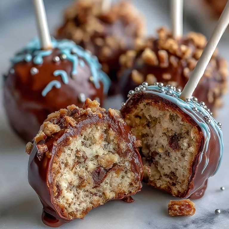 Festive graduation cake pops dipped in school colors and topped with shimmering gold sprinkles for a fun dessert.  