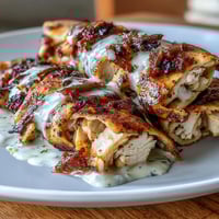 Juicy chicken shawarma marinated in aromatic spices, grilled to perfection, and drizzled with creamy garlic sauce.  