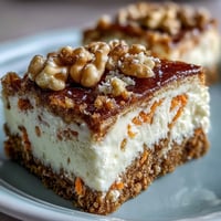 Carrot Cake Cheesecake Bars with creamy layers and a hint of cinnamon, perfect for spring gatherings.